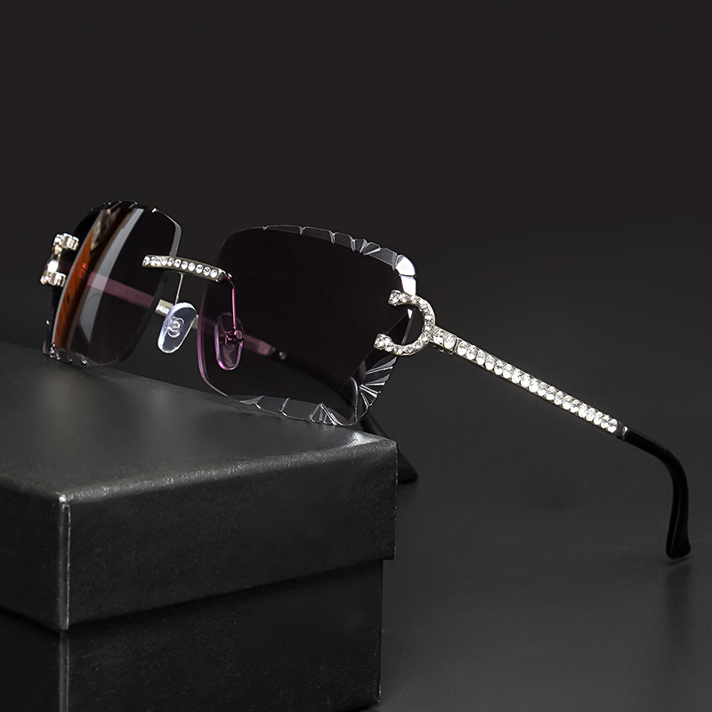Luxury Lifestyle Products - Fashion Rimless Square Sunglasses Vintage Diamond