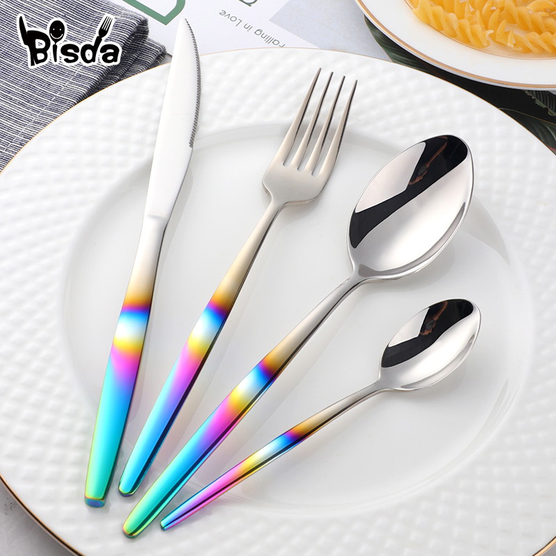 Rainbow Flatware Set Gold Cutl - Gold Plated Cutlery review and price