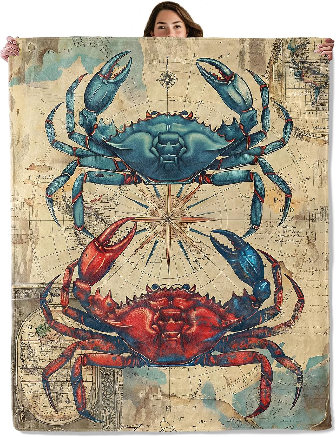 Giant Crab Vintage Nautical Ma - Luxury Lifestyle Travel review and price