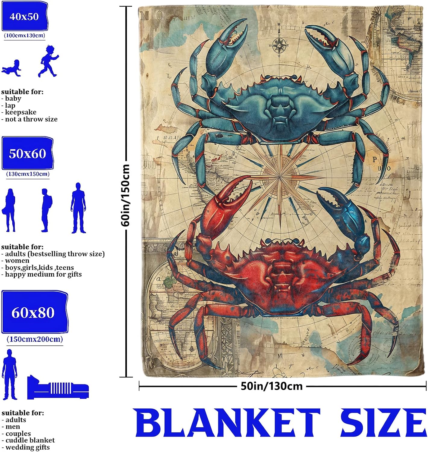 Giant Crab Vintage Nautical Ma - Luxury Lifestyle Travel review and price