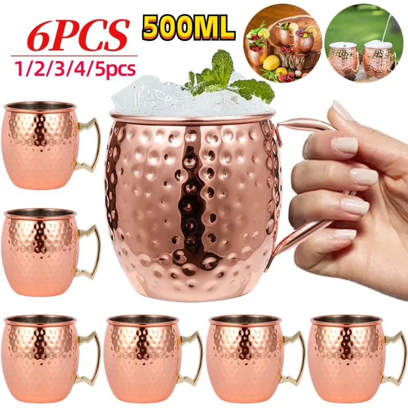 1-6PCS Cocktail Wine Cup Mosco - Copper Cocktail Mug review and price