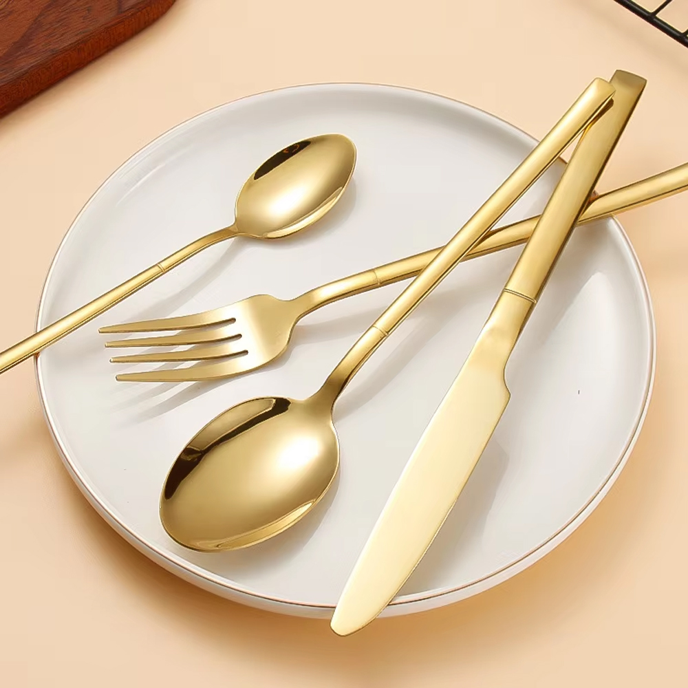 30PCS Gold Tableware Sets Stai - Gold Plated Cutlery review and price
