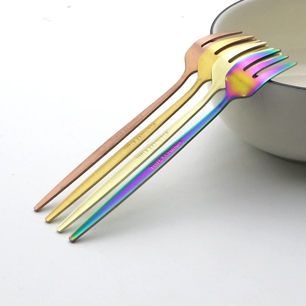 6Pcs Stainless Steel Matte Cak - Gold Plated Cutlery review and price