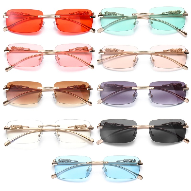 Rimless Square Sunglasses Wome - Luxury Lifestyle Products review and price